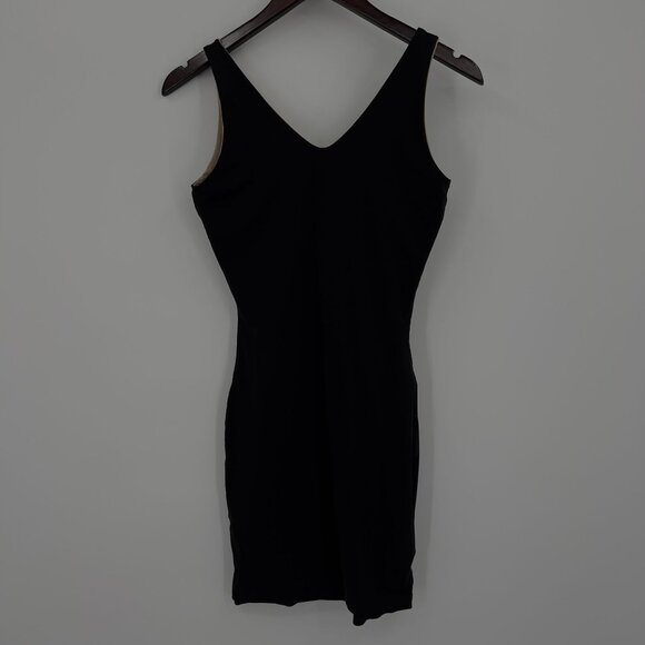 Assets By Spanx Reversible Mid-Thigh Shapewear Slip Dress Spandex Black/Natural - Picture 10 of 11